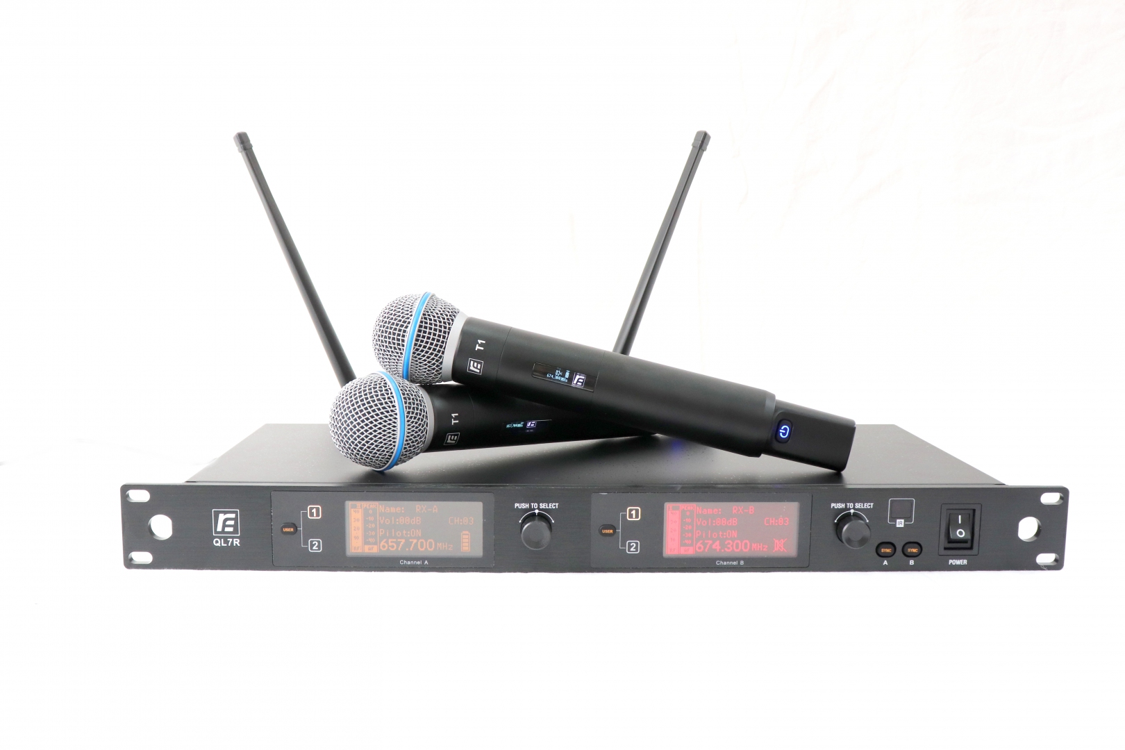 RFIntell QL7R/T1-B 720,500-754,000 МГц 2-канальная радиосистема с 2-мя ручными микрофонами в Рузаевке